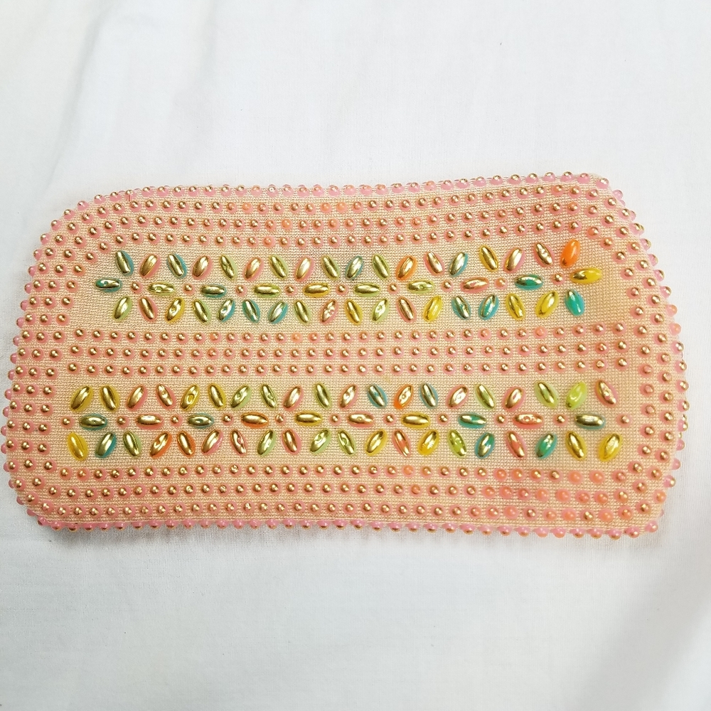 Vintage 60's Beaded Lined Eyeglass Sunglass Holder